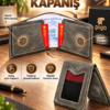 Yeni Nesil Cüzdan Kartlık Mıknatıslı Hakiki Deri Unisex Gri