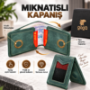 Yeni Nesil Cüzdan Kartlık Mıknatıslı Hakiki Deri Unisex Yeşil