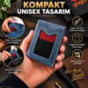 Yeni Nesil Cüzdan Kartlık Mıknatıslı Hakiki Deri Unisex Lacivert