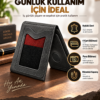 Yeni Nesil Cüzdan Kartlık Mıknatıslı Hakiki Deri Unisex Siyah
