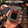 Yeni Nesil Cüzdan Kartlık Mıknatıslı Hakiki Deri Unisex Gri
