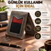 Yeni Nesil Cüzdan Kartlık Mıknatıslı Hakiki Deri Unisex Kahve