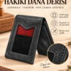 Yeni Nesil Cüzdan Kartlık Mıknatıslı Hakiki Deri Unisex Siyah
