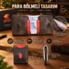 Yeni Nesil Cüzdan Kartlık Mıknatıslı Hakiki Deri Unisex Kahve