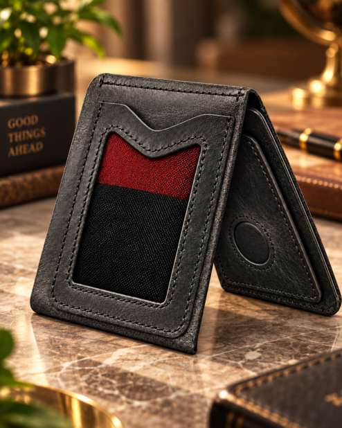 Yeni Nesil Cüzdan Kartlık Mıknatıslı Hakiki Deri Unisex Siyah 1453
