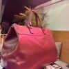 Hakiki deri seyahat çantası bordo ön görünüm